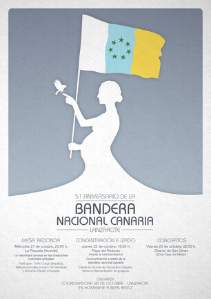 Cartel del 51º Aniversario de la Bandera Canaria