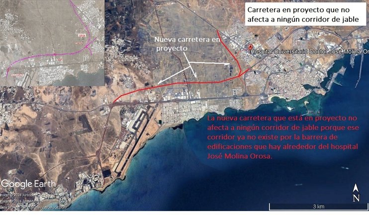 Carretera hacia el tunel que conecta con el aeropuerto.