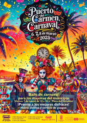 7 mar Baile de mayores carnaval Puerto del Carmen 2025